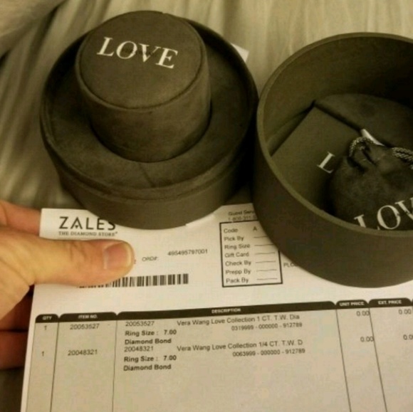 Vera Wang love Rose Gold engagement set size 7 - Picture 6 of 6